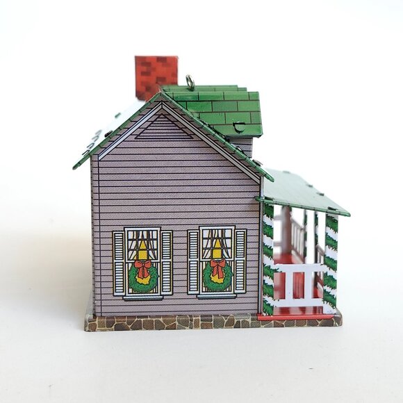 2002 Hallmark Keepsake Ornament Grandmother's House and Covered Bridge TIN - Picture 2 of 12